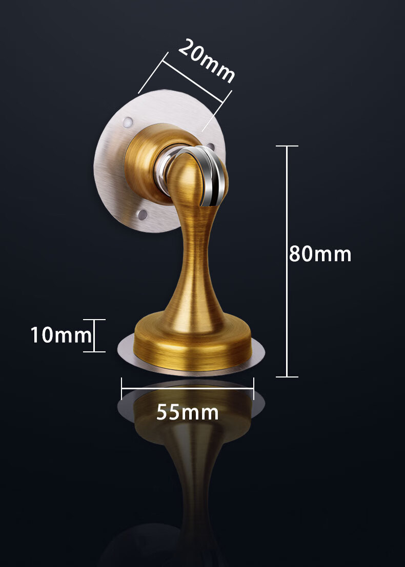 地吸新款304不锈钢碰撞强磁隐形缓冲吸门器 隐藏式门吸-炫酷黑色地吸