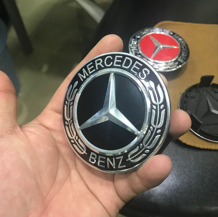 适用于奔驰轮毂盖标s300 c200 e320l r400 ml350 轮胎中心标 轮毂车标