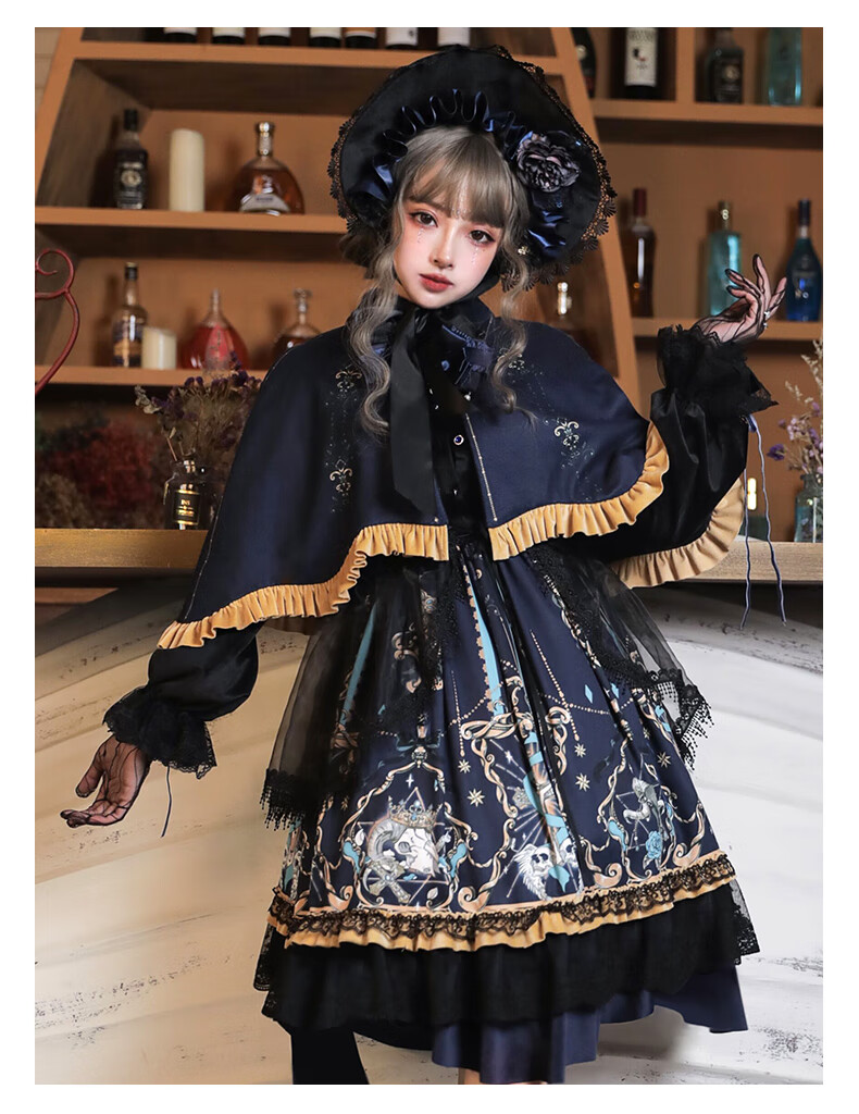 原创lolita 神救赎op裙Ⅱ型 复古哥特风暗黑系lolita小裙子连衣裙