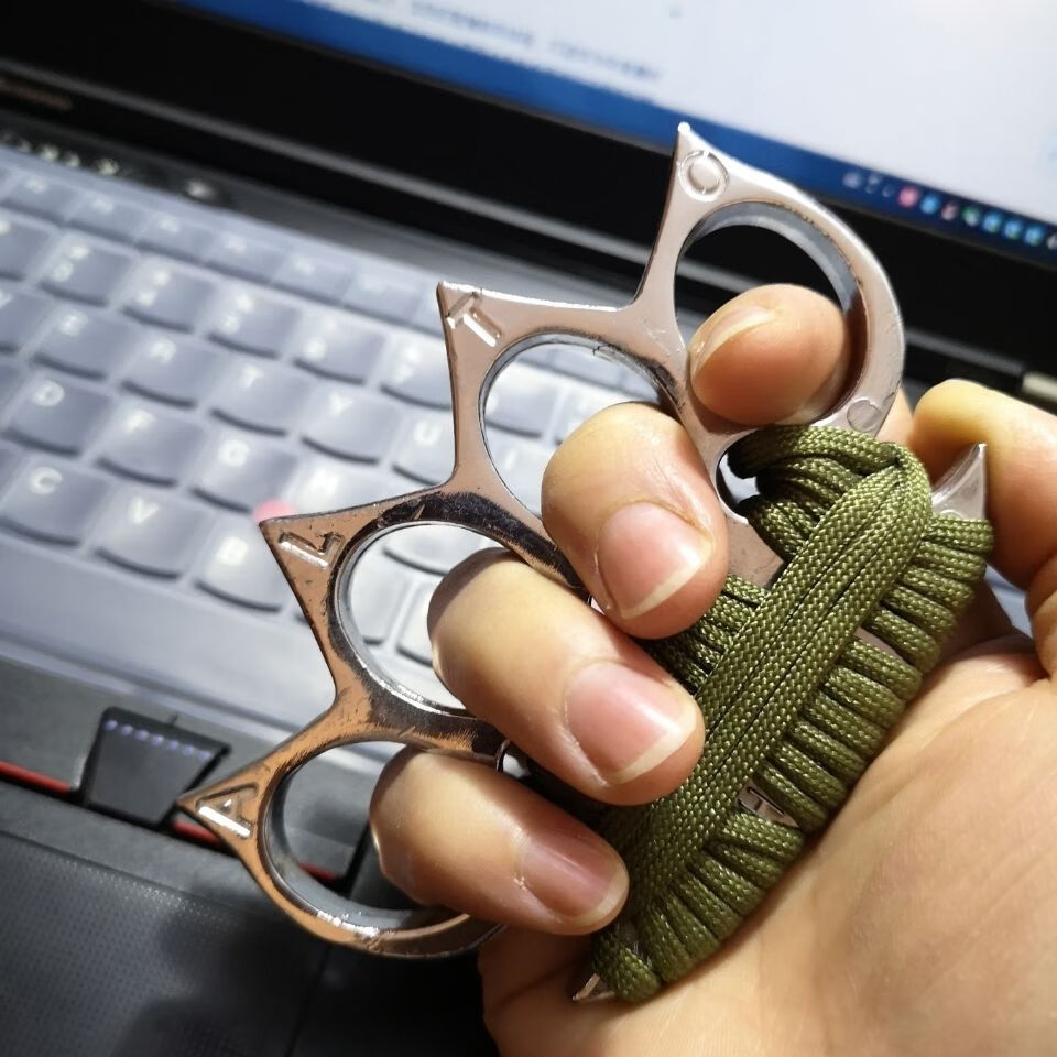 指虎拳刺手刺加重厚款铁四指拳套武术搏击手撑子防卫拳击指环手扣拳扣