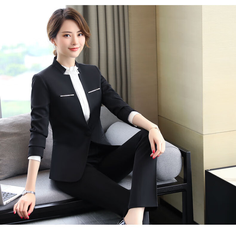 大堂经理工作装酒店部长领班工作服女秋冬收银员职业装气质长袖立领