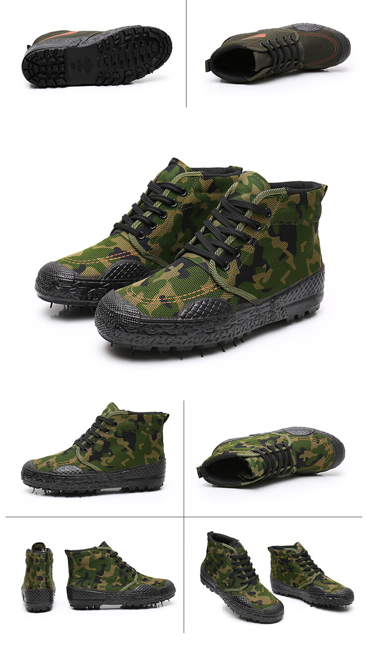 公牛世家解放鞋男耐磨登山防滑冬季户外劳动工作劳保鞋高筒工地橡胶鞋