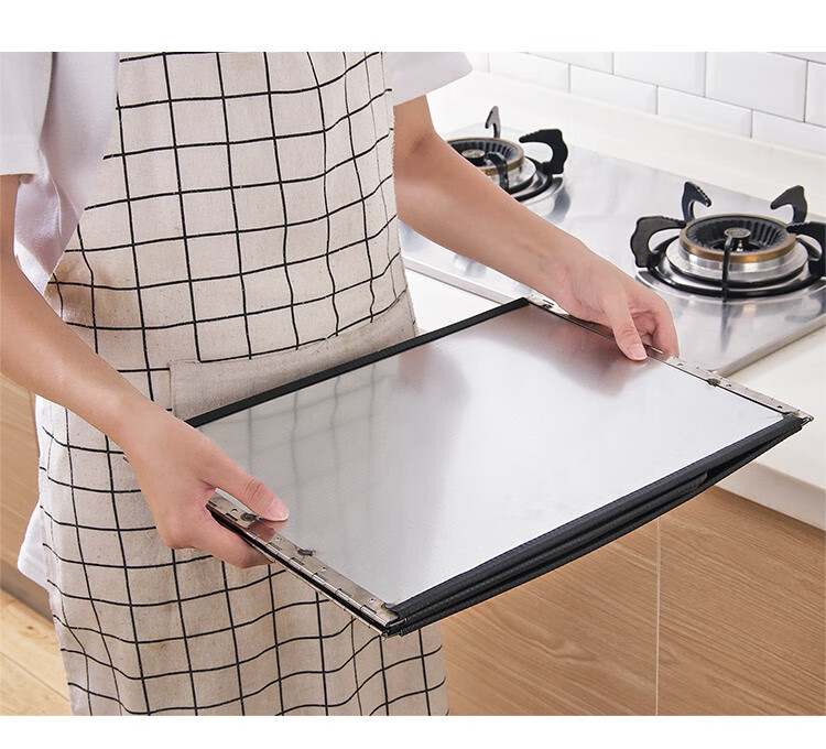 炉灶当油板厨房镀锌挡油板可折叠煤气灶隔热板隔油板家用灶台防溅油