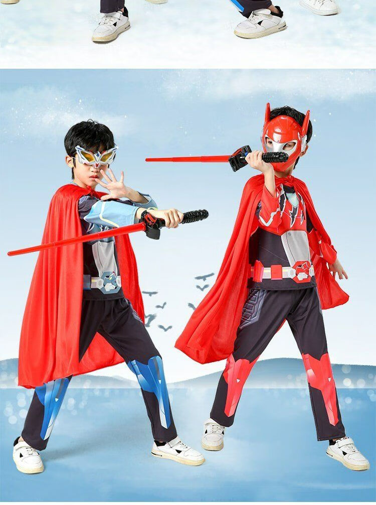 迷你特工队衣服套装x女孩男童铠甲勇士动漫卡通演出表演六一儿童套装