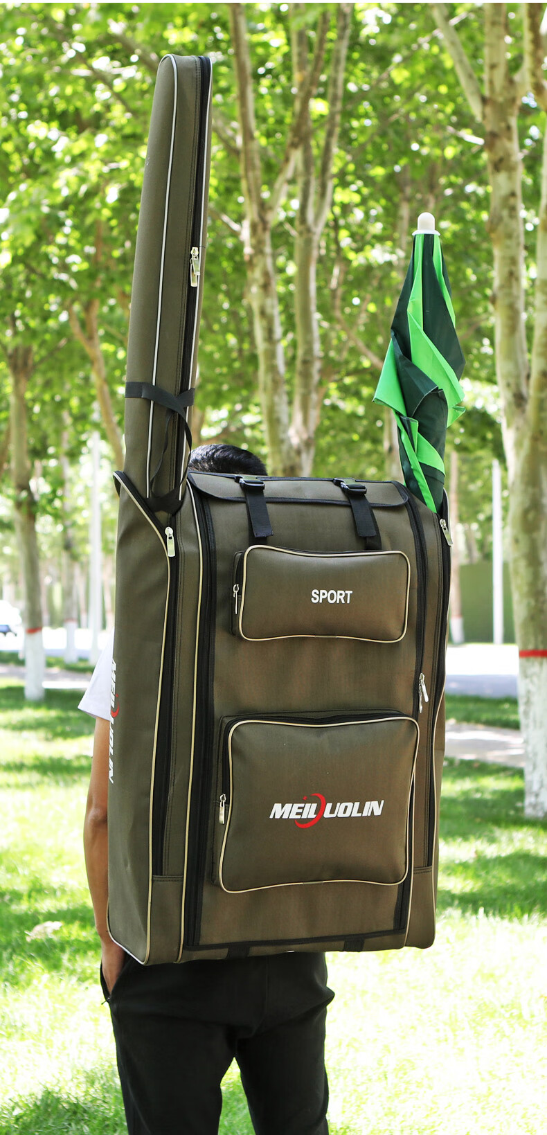 thebrave双肩背钓椅包渔具包大背包鱼竿包防水钓椅包三层大容量钓椅子