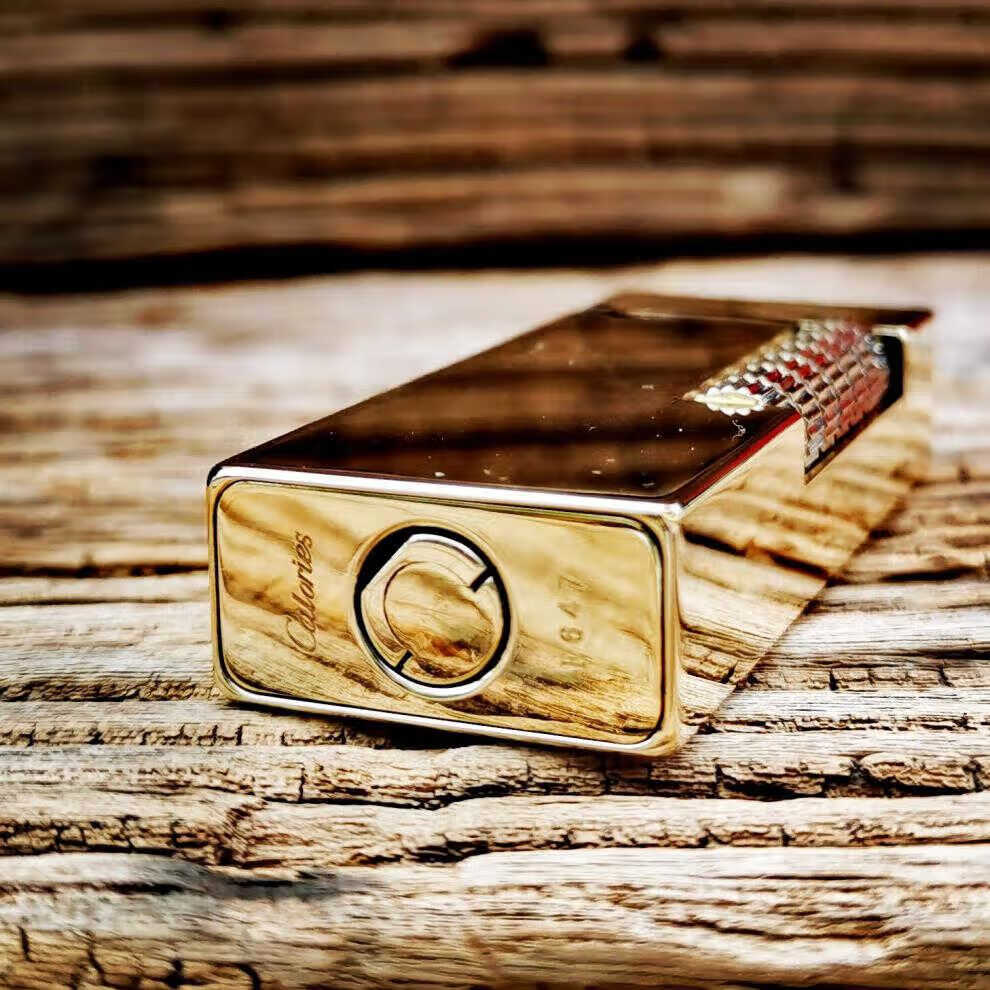 英国dunhill登喜路打火机经典长条窄机侧滑砂轮手工纯铜液压拉杆复古