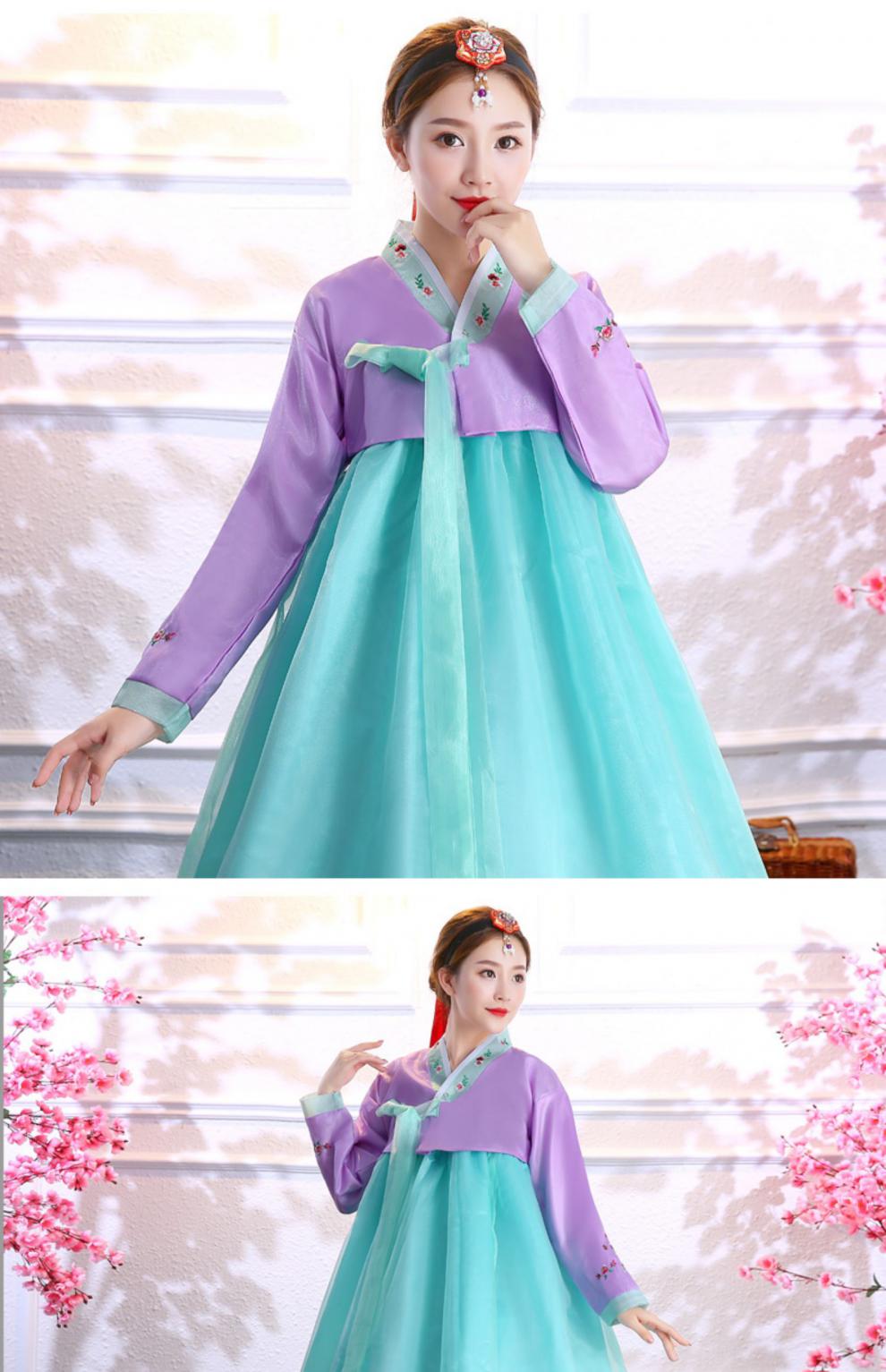 朦胧杏 朝鲜族舞蹈演出服装朝鲜女延吉少数民族服饰韩服舞族服鲜族