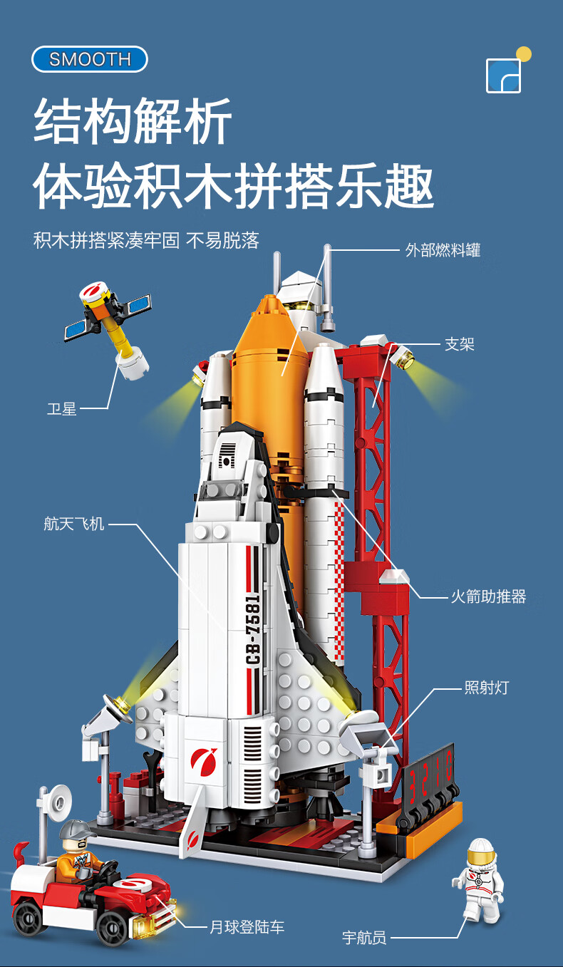 乐高(lego)乐高飞机系列宇宙飞船8中国航天火箭积木儿童拼装玩具男孩