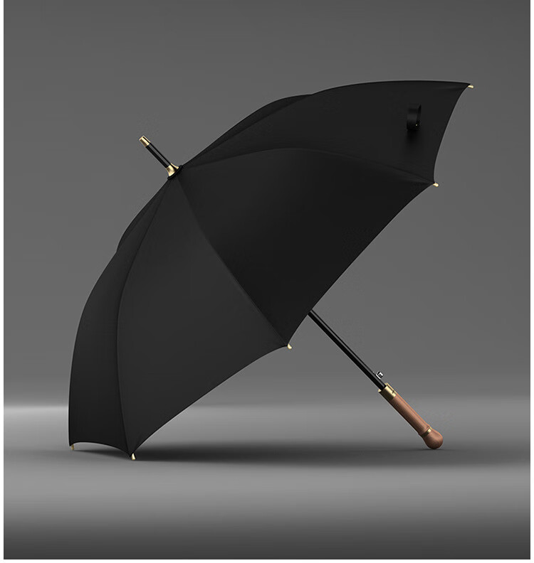 直杆长柄伞欧力猫木柄自动长柄伞 25寸抗风商务直杆伞 114cm雨伞定制
