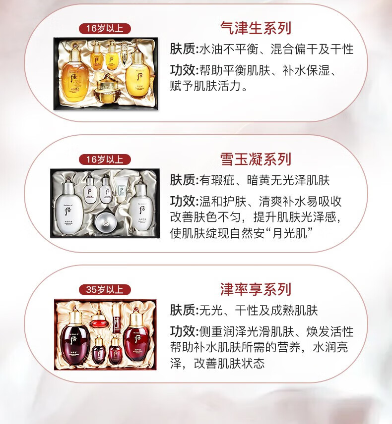 后(the history of whoo)【保税】套盒后天气丹拱辰享水妍津率享秘贴