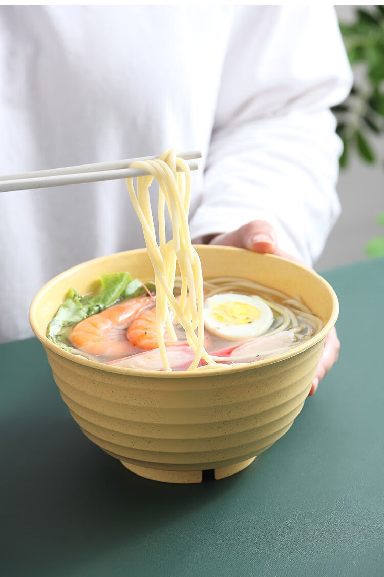 拉面碗大号日式塑料泡面碗可爱少女心学生单个吃饭碗防摔汤碗批发加强