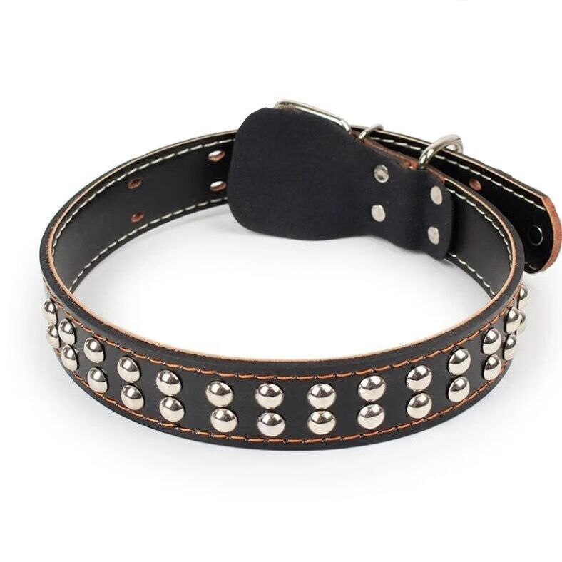 狗圈牛皮狗脖圈真皮革项圈大狗狗项圈小型犬颈圈金毛中型大型犬狗脖套