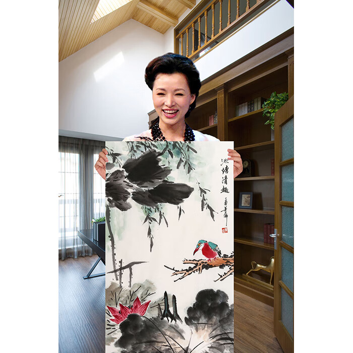 董卿字画三尺竖幅名人精品写意花鸟国画手绘名家礼品书画作品收藏纯