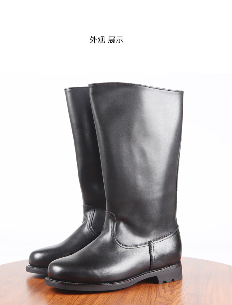3516厂皮高筒马靴头层牛皮秋冬防风保暖坦克靴长筒骑行机车靴男品质