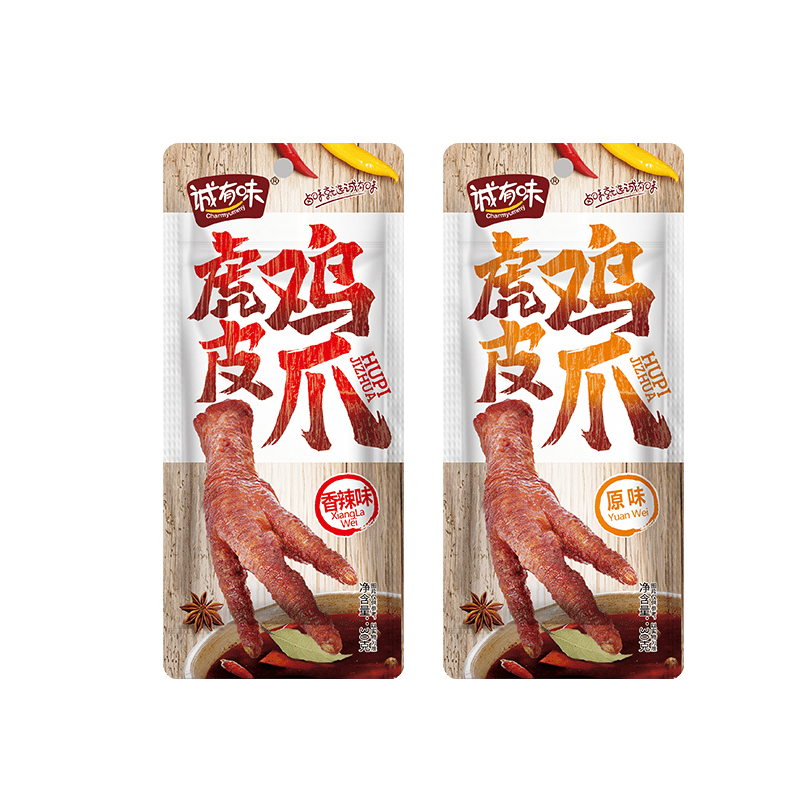 诚有味虎皮凤爪30g/个原味麻辣卤味香辣鸡爪子整箱散装小包装食 原味
