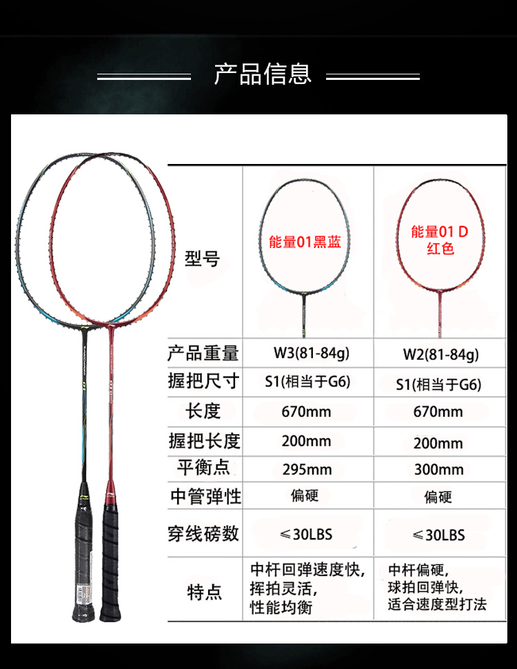 lining李宁羽毛球拍能量系列 全碳素超轻比赛训练进攻型羽拍单拍 能量
