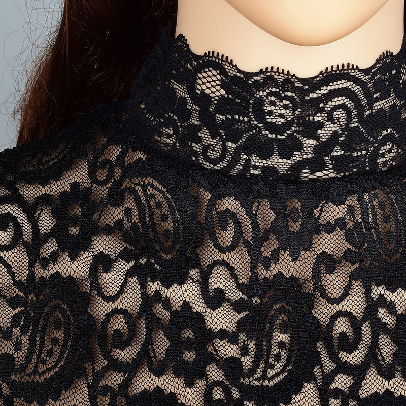 百搭假领蕾丝小内搭花边修饰美脖衣领秋冬配毛衣黑色x13m码80斤100斤