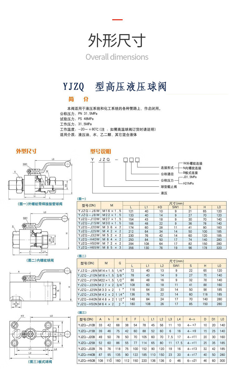 液压高压球阀 yjzq-j06n08n10n15n20n25n khb-g1/4g3/8g1/2g3 yjzq-j