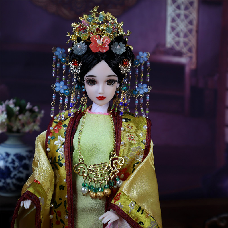 京选优品古装芭比娃娃全套古装娃娃汉服套装6分公主宫廷芭比古风礼物