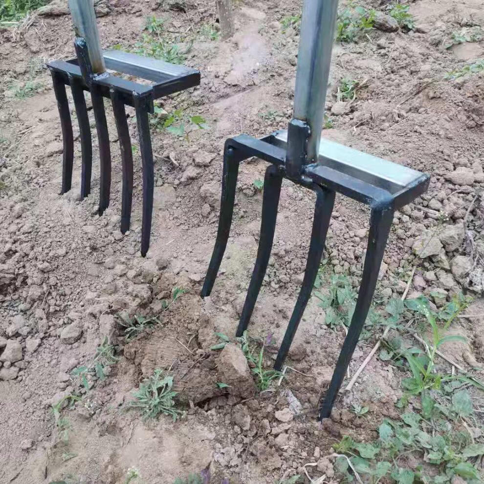 园艺春枝韵翻地松土钢叉农用工具户外开荒人工省力挖土挖药材挖姜挖葱