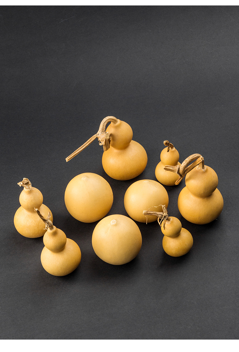 葫芦文玩包浆 文玩手捻葫芦摆件盘完小号天然包浆带龙头紫皮老葫芦手