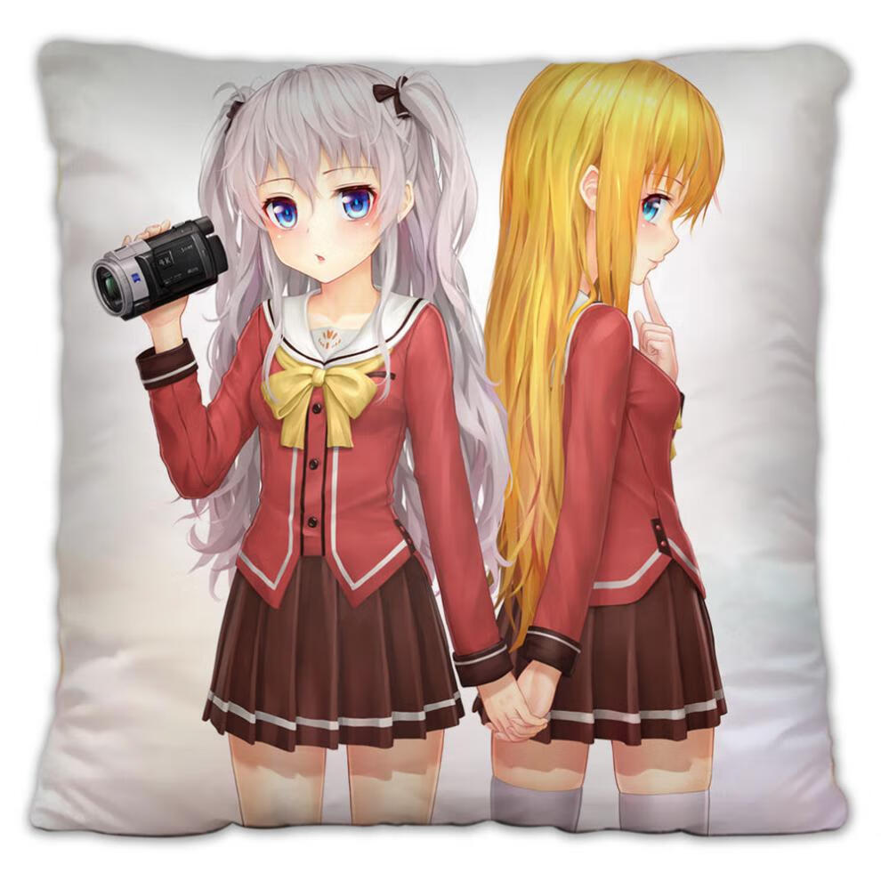 辉导友利奈绪夏洛特抱枕双面周边diy动漫卡通二次元周边男女生日礼物