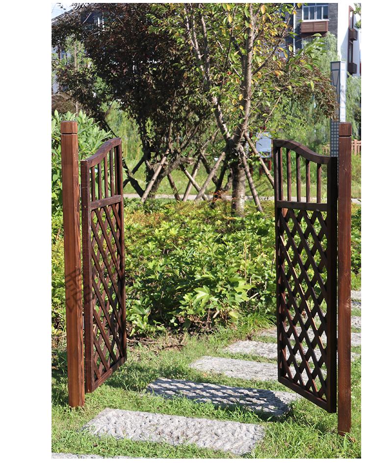 防腐木栅栏门简易木门复古木栅栏门园艺栅栏门篱笆门花园院子门木门