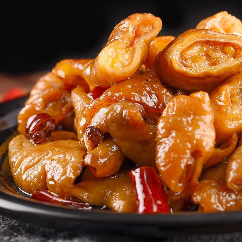 宜享健康四川特产麻辣肥肠开袋即食猪大肠卤味零食小吃香辣熟食半斤装