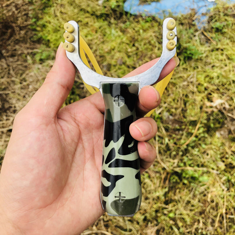 弹弓高精准高压金属 弹弓 三卡六股高精度鸟打器打猎高压重型弹工精准