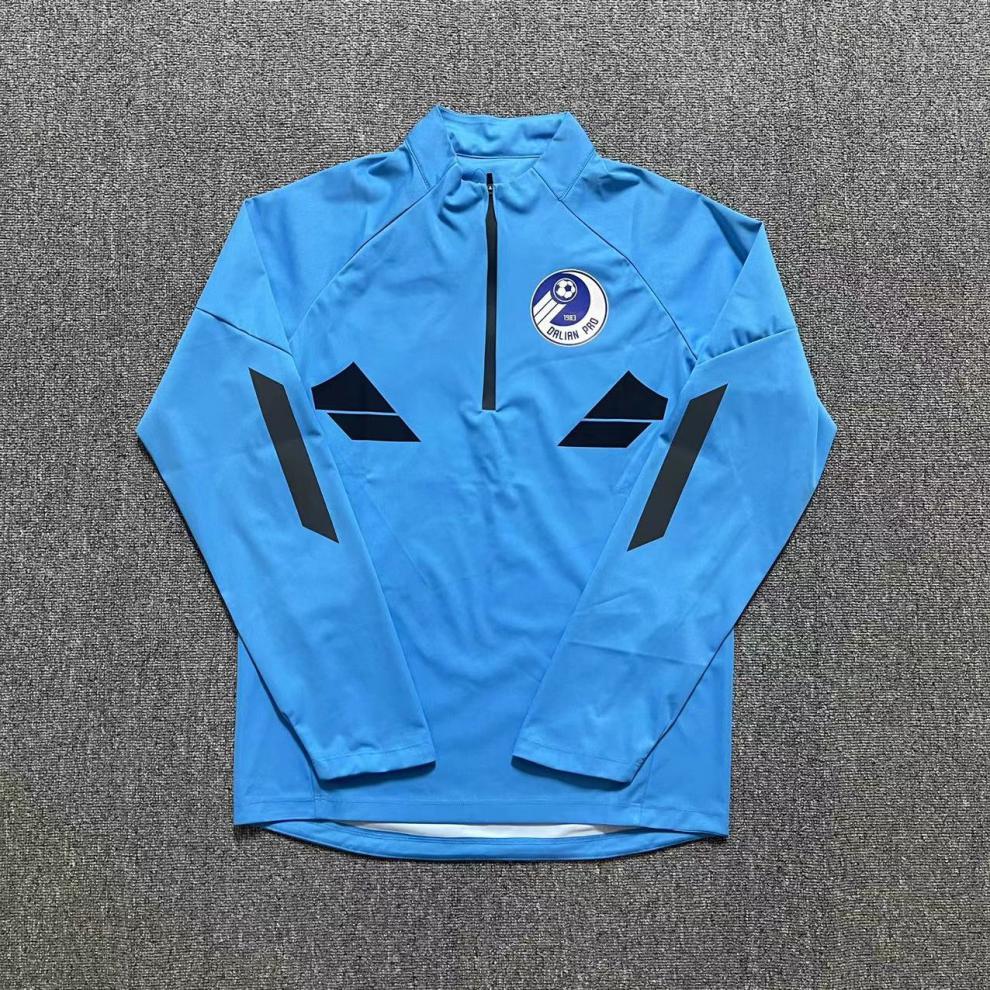 大连人训练服外套长袖半拉链球服定制队服2022中超球衣 大连人鲨鱼皮