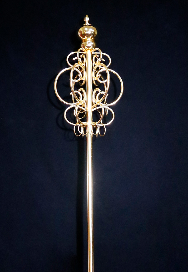 九环禅杖九环禅杖出家人用品法杖地藏新款不锈钢9环锡杖和尚僧人品