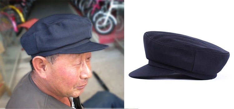 霏楚新品老式中山帽中老年帽子男秋冬爸爸平顶帽老头帽爷爷帽春夏孝敬