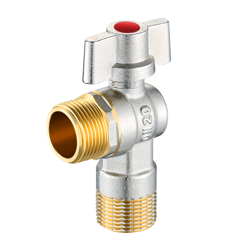 黄铜球芯大流量角阀4分6分燃气热水器专用全开大通量三角阀门开关4分