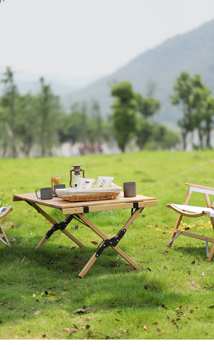户外便携式烧烤桌子露营蛋卷桌自驾游旅行木野餐用折叠小桌椅 120cm
