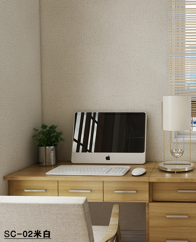 36色珍珠麻无缝家装素色墙布 客厅婚房书房酒店卧室亚麻净面壁布 sc-2