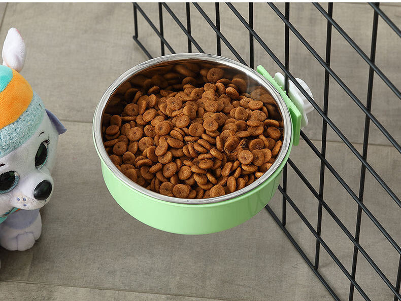 兔子食盒兔子食盆兔子碗兔食槽兔盆不锈钢固定荷兰猪兔碗宠物用品 天