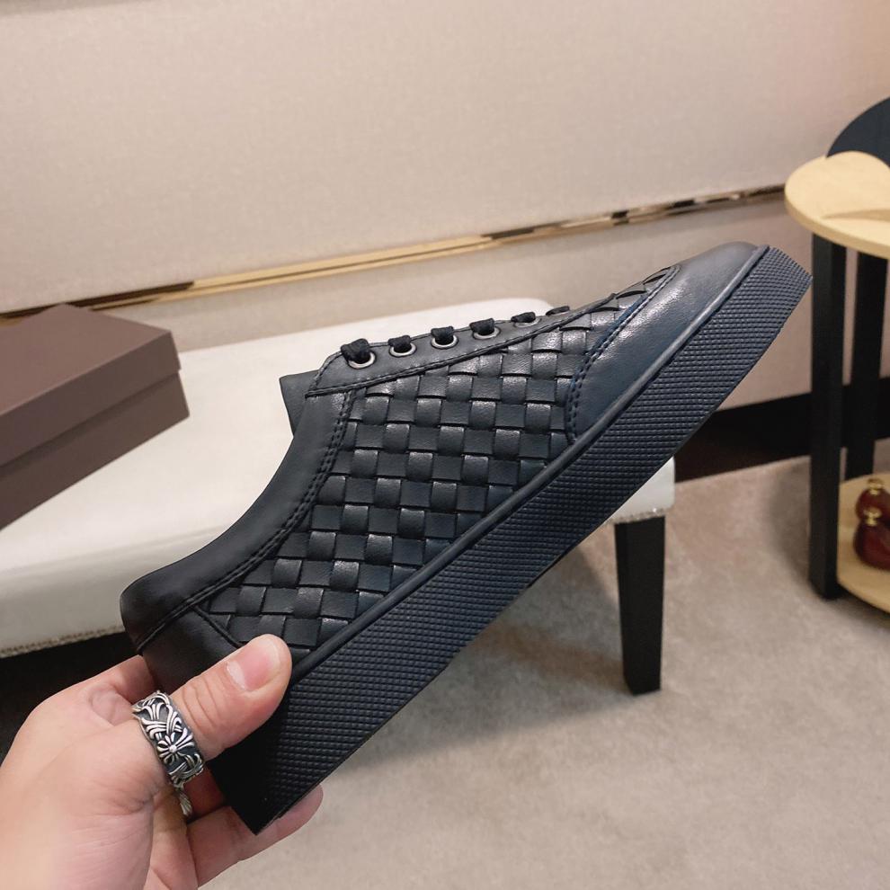 香港潮牌轻奢bv板鞋男鞋子真皮编织懒人鞋乐福鞋男韩版潮流一脚蹬新款