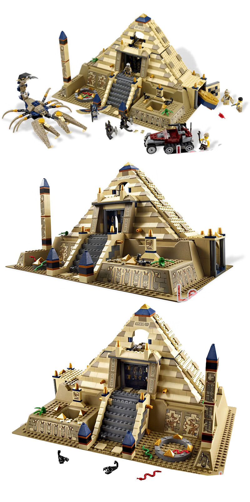 兼容乐高积木金字塔 lego乐高积木7327金字塔木乃伊埃及法老蝎子王