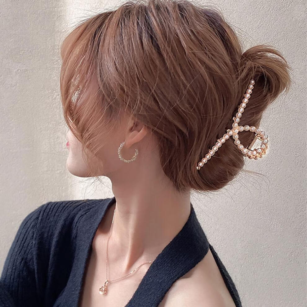 kshowr韩国网红金属抓夹头发夹女头饰发夹后脑勺发卡优雅气质发抓鲨鱼