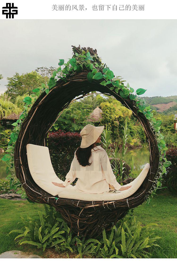 威赛星吊椅秋千巴厘岛网红鸟巢秋千景区婚纱拍摄道具创意民宿户外悬挂