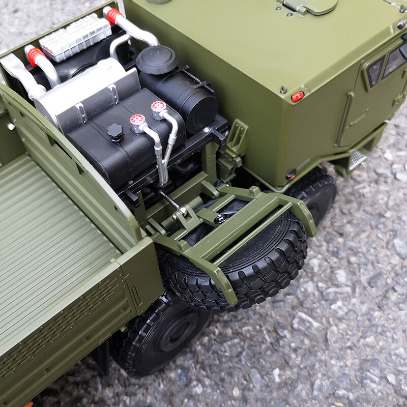 陕汽军车德龙sx2306 越野军卡运兵车1:24 仿真合金汽车模型 6*6【图片