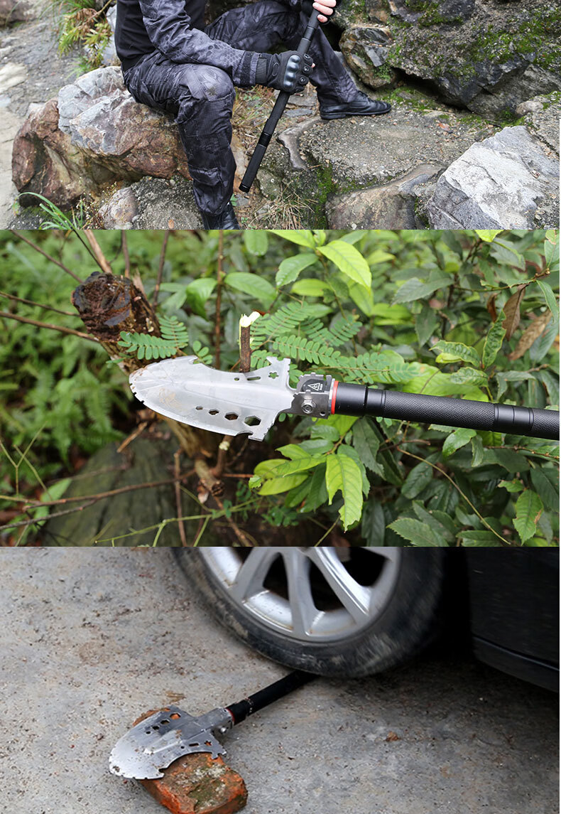 泽旭 工兵铲多功能户外铲折叠加厚钓鱼铲子车载铁锹兵工铲锰钢 rb-g11