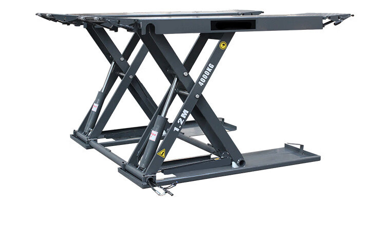 汽车举升机12米小剪举升机4吨可移动剪式升降机保养汽修维修透明