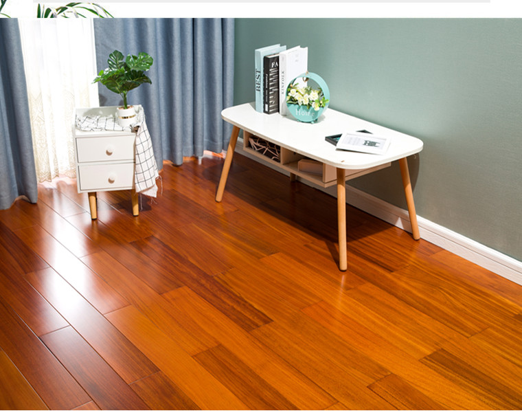 纯实木地板厂家直销天然进口原木番龙眼木地板家用环保 k37【圆盘豆】