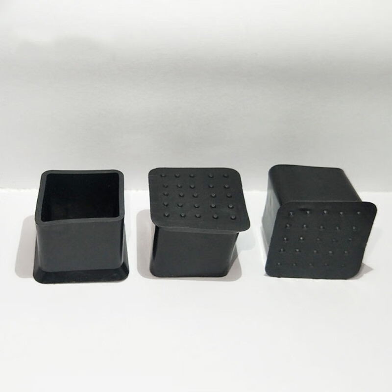 【60个装】橡胶pvc方管胶套家用桌椅凳脚套胶垫外套 胶脚家具脚垫 19*