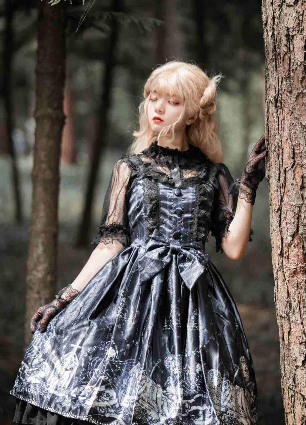 【墓囚少女】洛丽塔裙子正统厂原创设计日系lolita洋装暗黑系jsk