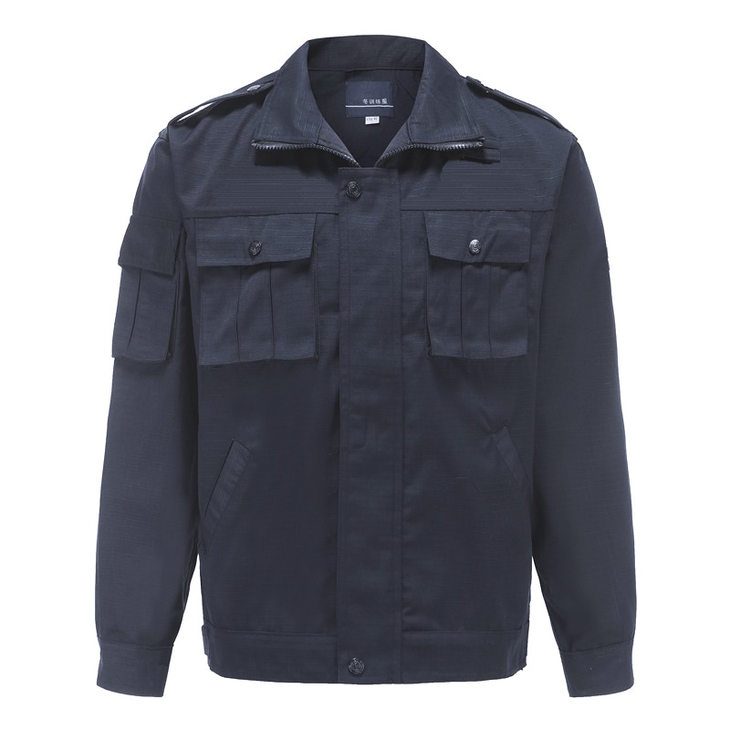 21式训服网格冬作训服藏青训练夹克春秋执勤服冬季保安夏工作服男新款