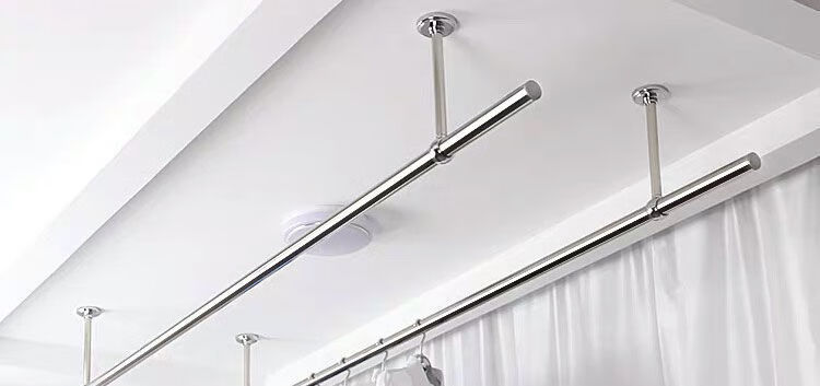 加厚吊座高度15厘米【2个】 304不锈钢特厚衣杆长【2