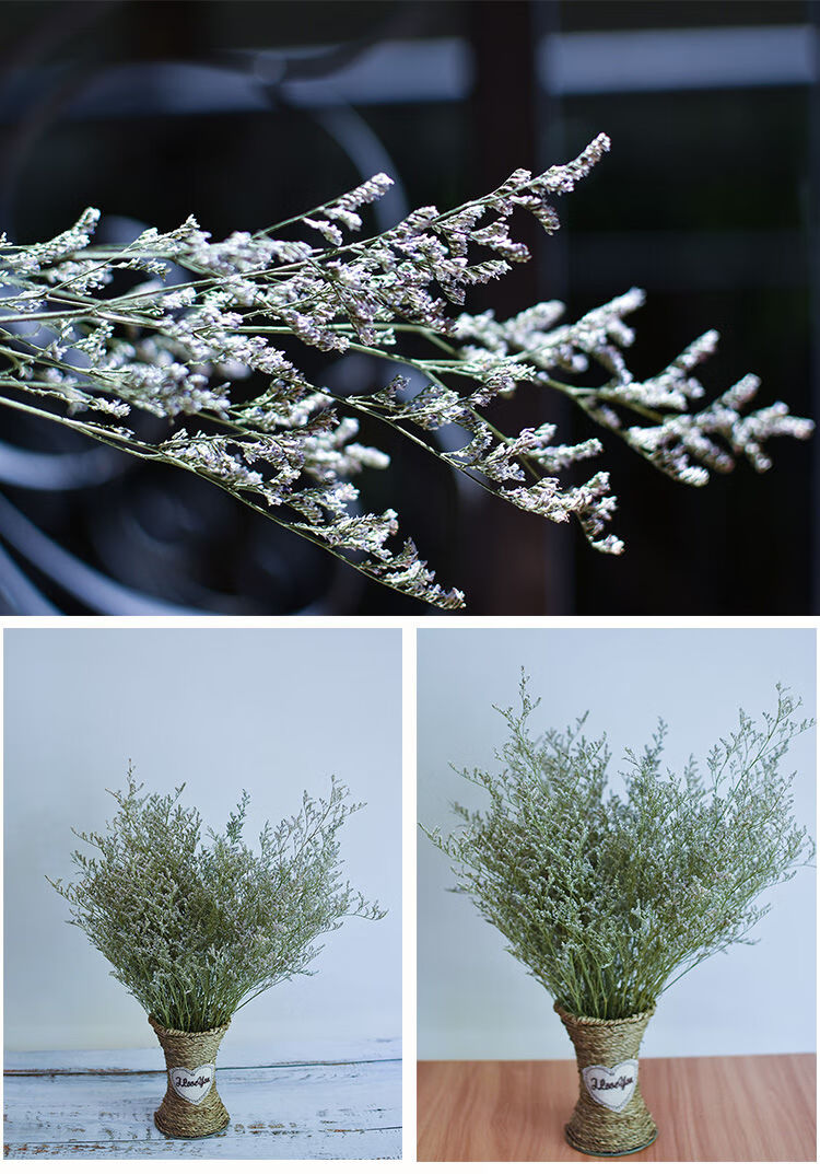 情人草干花花束真花束家居客厅装饰插花云南永生花diy材料包干花黄