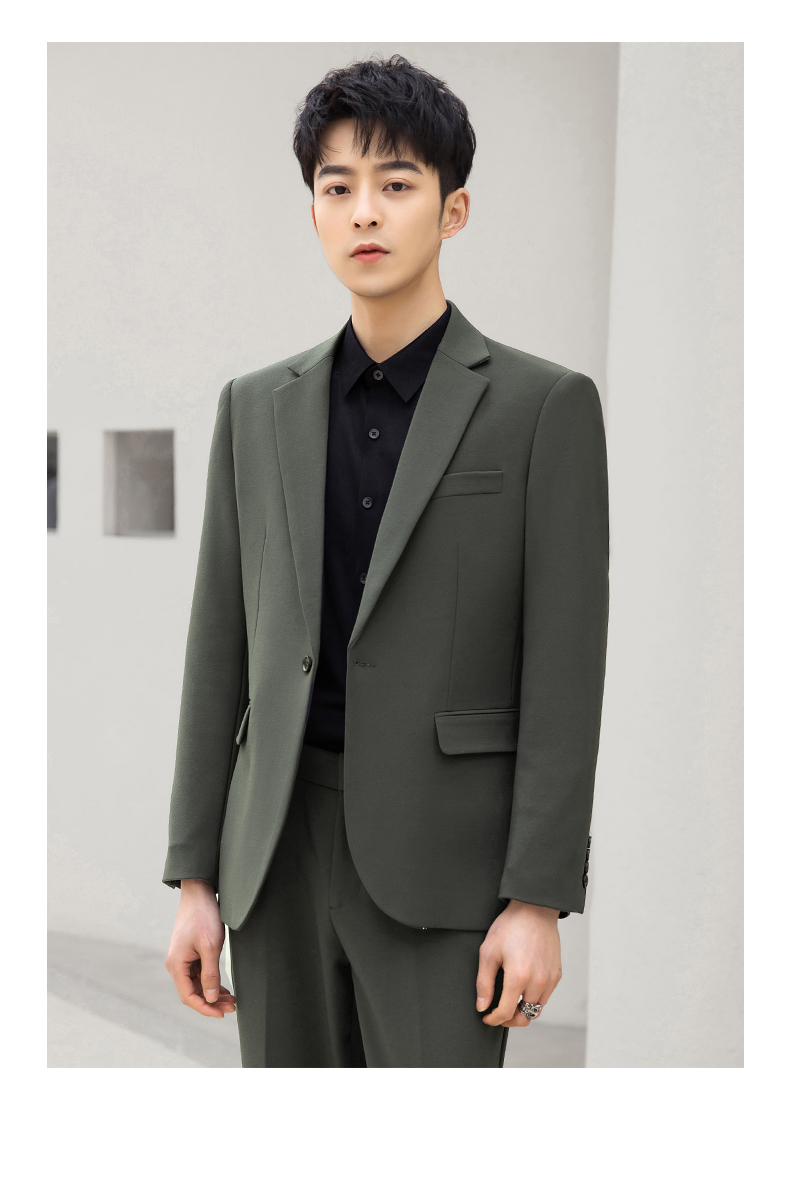 忘不了商场同款休闲西装外套男韩版潮流修身上衣单件春季小西服套装痞